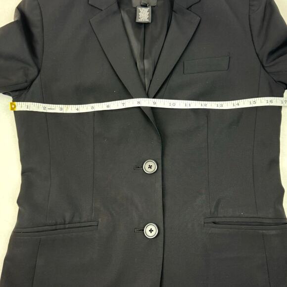 J Crew Tollegno 1900 Wool Blazer Jacket Black Stretch Single Breasted Womens 2 - Picture 12 of 15